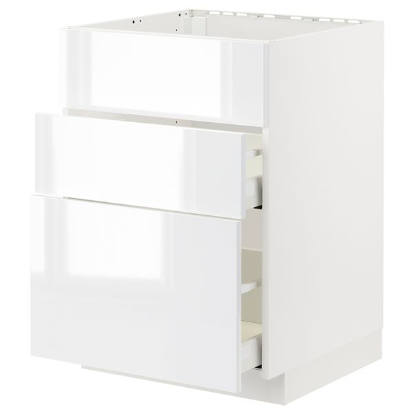 Шкаф для Варочная панели, вытяжка, ящик, 60x60 cm IKEA METOD МЕТОД, MAXIMERA МАКСИМЕРА 394.776.28 - фото 1