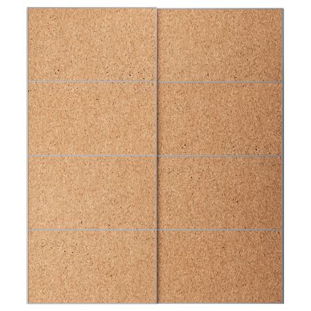 Пара раздвижных дверей, пробковый шпон пробка, 200x236 см IKEA КИРКЕНЕС 192.762.06