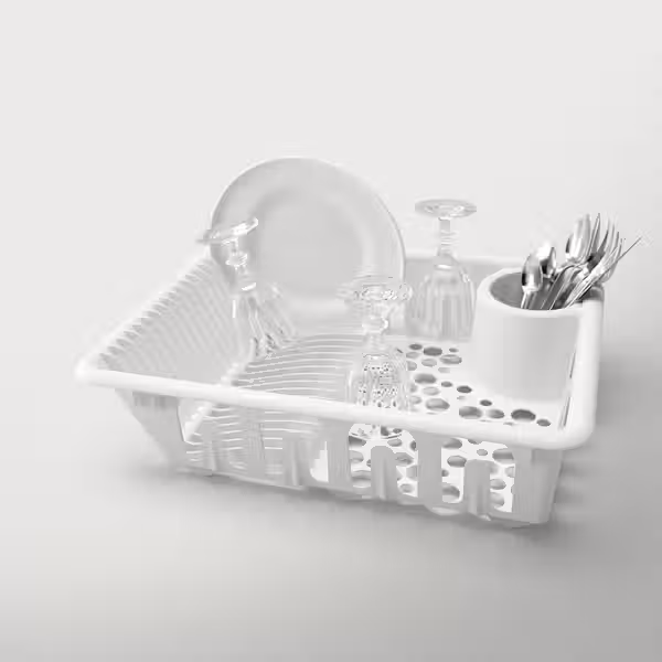 FLUNDRA Сушилка посудная - белый - схема-чертеж с размерами