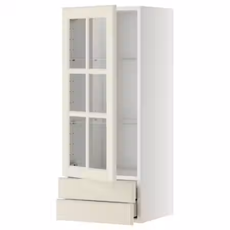 METOD / MAXIMERA Навесной шкаф/стекл дверца/2 ящика