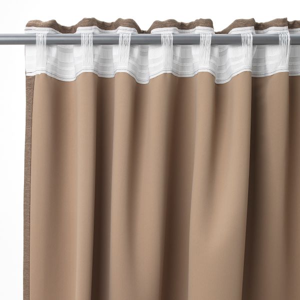 Затемняющие гардины, 2 шт., коричневый 145x300 см IKEA VILBORG ВИЛБОРГ 403.802.01 - фото 2