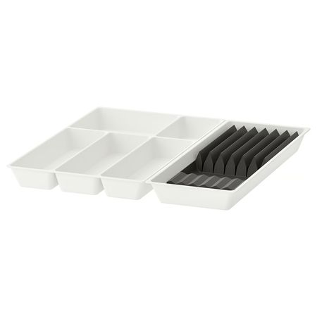 UPPDATERA Лоток для приборов/лоток для ножей - белый/антрацит 52x50 см