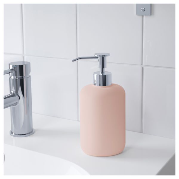 Дозатор для жидкого мыла ЭКОЛЬН, бледно-розовый розовый - схема-чертеж с размерами