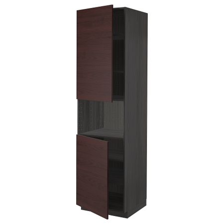 Высокий шкаф для СВЧ, 2 дверцы, полки, 60x60x220 cm IKEA METOD МЕТОД 794.634.60
