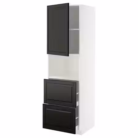 METOD / MAXIMERA Высокий шкаф д/СВЧ/дверца/2ящика