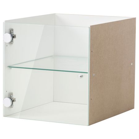 Вставка со стеклянной дверцей, белый 33x33 см IKEA KALLAX КАЛЛАКС 704.281.69