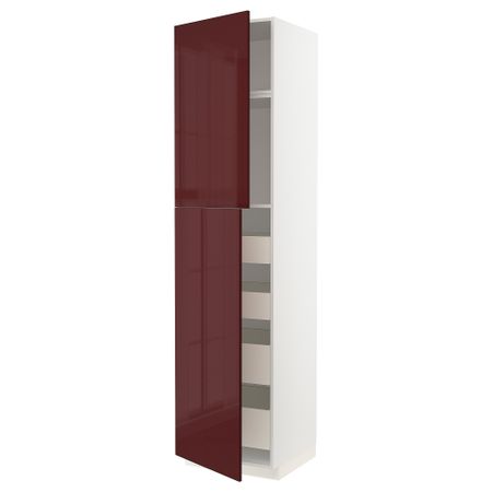 Высокий шкаф, 2 дверцы, 4 ящика IKEA METOD МЕТОД, MAXIMERA МАКСИМЕРА 394.565.84