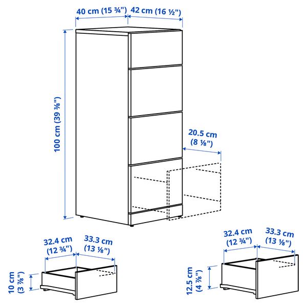 IKEA, дополнительный ракурс - схема-чертеж с размерами