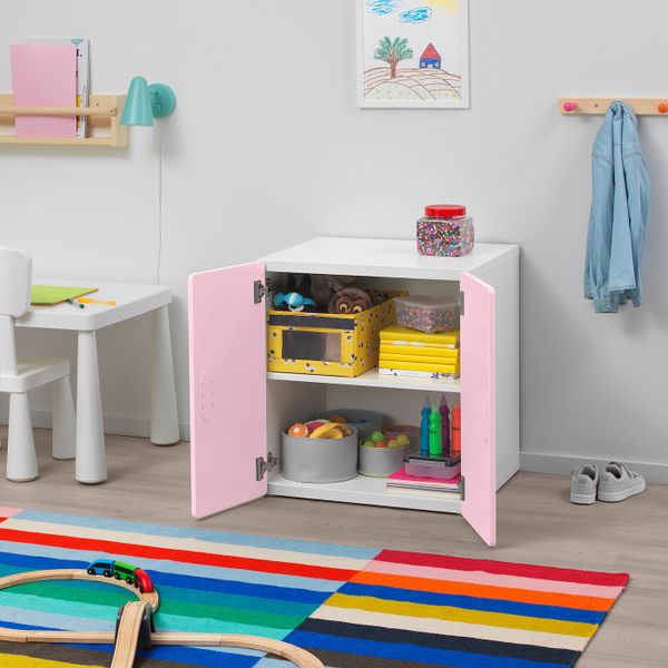 Шкаф, белый/светло-розовый 60x50x64 см IKEA STUVA СТУВА / FRITIDS ФРИТИДС 592.794.96 - схема-чертеж с размерами