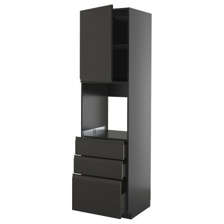Высокий шкаф для духовки, дверь, 3 ящика IKEA METOD МЕТОД, KNIVSHULT 795.885.49