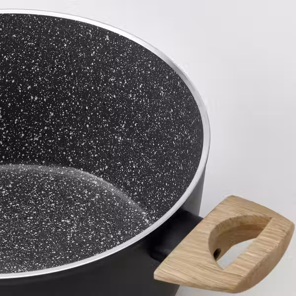 HUSKNUT Кастрюля с крышкой - антипригарное покрытие чёрный 4.7 л - фото 3