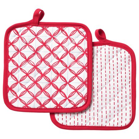 Прихватка, с рисунком белый/красный, 23x23 см IKEA ВИНТЕРФЕСТ 604.321.19