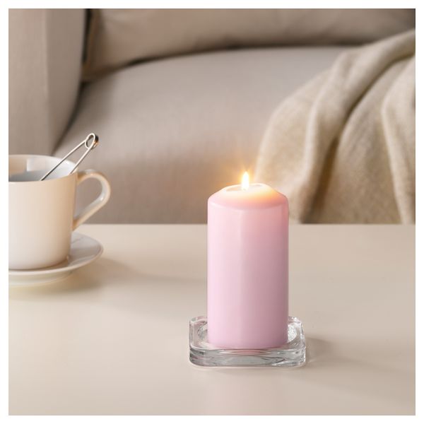 Неароматическая свеча формовая ДАГЛИГЕН, светло-розовый (14 см) - схема-чертеж с размерами