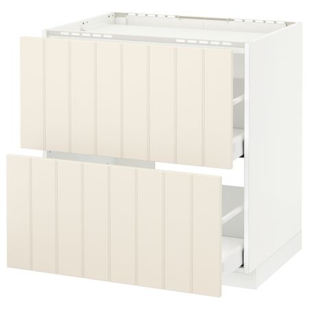 Напольный шкаф, 2 фронтальных панели, 3 ящика МЕТОД / МАКСИМЕРА, белый, Хитарп белый с оттенком