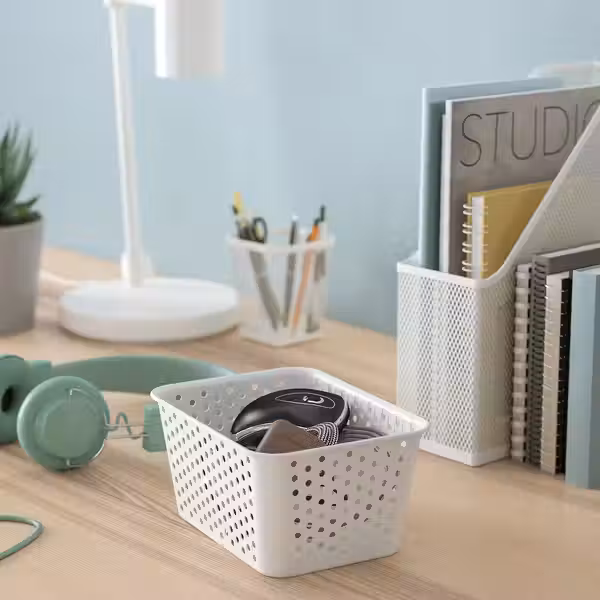 PLOGSVÄNG ПЛОГСВЭНГ Корзина - белый 15x20x10 см - фото 2