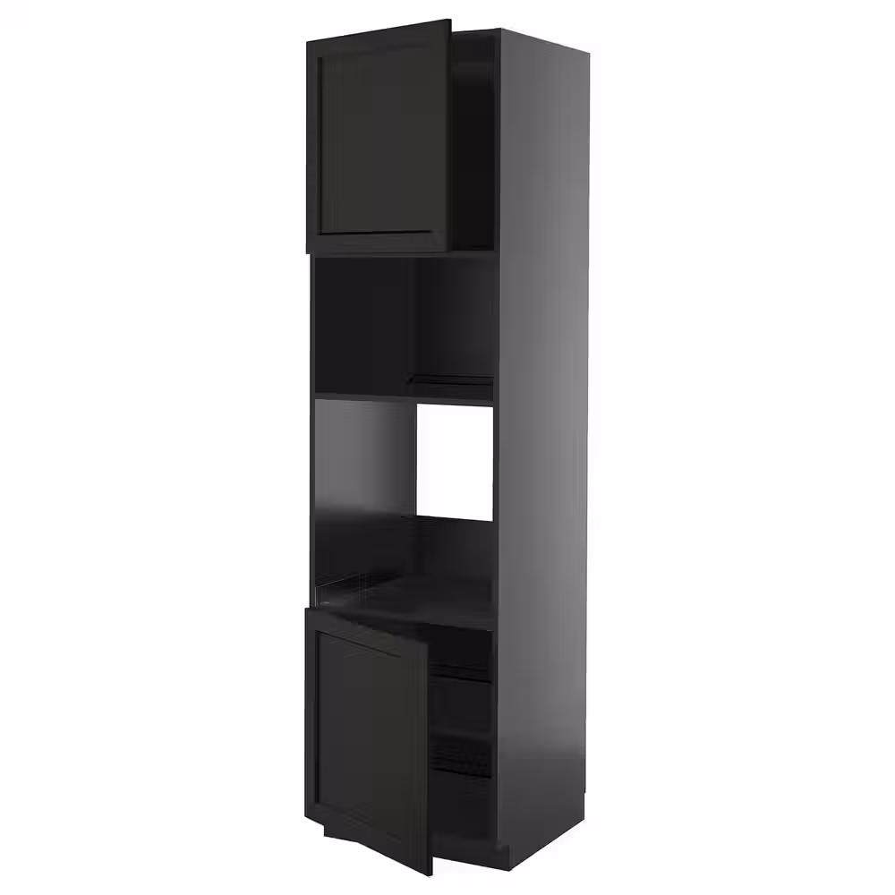 METOD - черно-серый/Lerhyttan черная морилка 60x60x220 см - фото 1