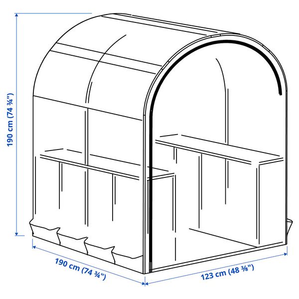 IKEA, дополнительный ракурс - схема-чертеж с размерами