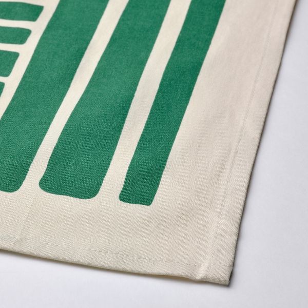 Скатерть, с рисунком белый с оттенком, темно-зеленый, 145x240 см IKEA NÄBBFISK 905.710.81 - фото 3