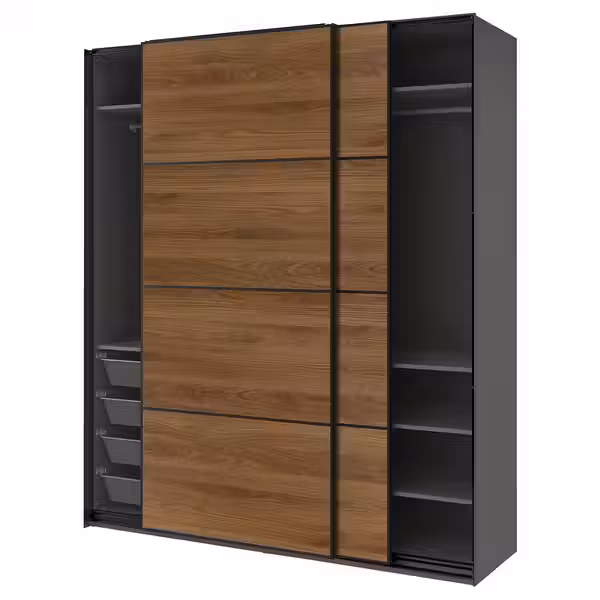 PAX / MEHAMN Гардероб с раздвижными дверьми - фото 1