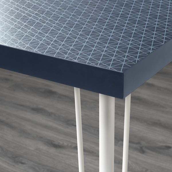 Стол, геометрический синий, белый 120x60 см IKEA ЛИННМОН / КРИЛЛЕ 192.793.23 - схема-чертеж с размерами