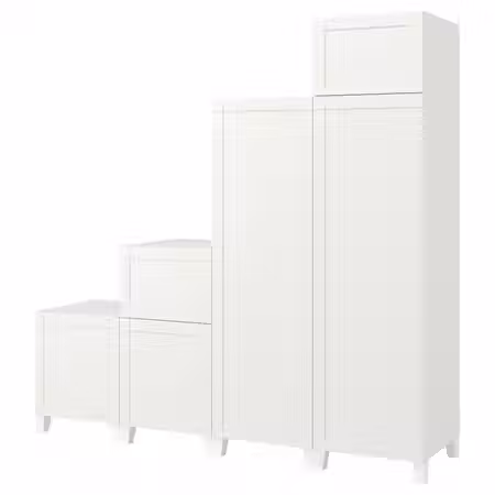 PLATSA Гардероб с 6 дверями - белый/Sannidal белый 240x57x231 см