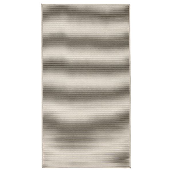 Ковер безворсовый, для дома, улицы, белый, бежевый, темно-серый, 80x150 см IKEA VIRKLUND 005.179.46 - фото 3