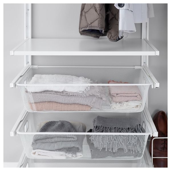 Настенная шина, штанга, модуль для обуви АЛЬГОТ, белый (132x40x196 см) - фото 3