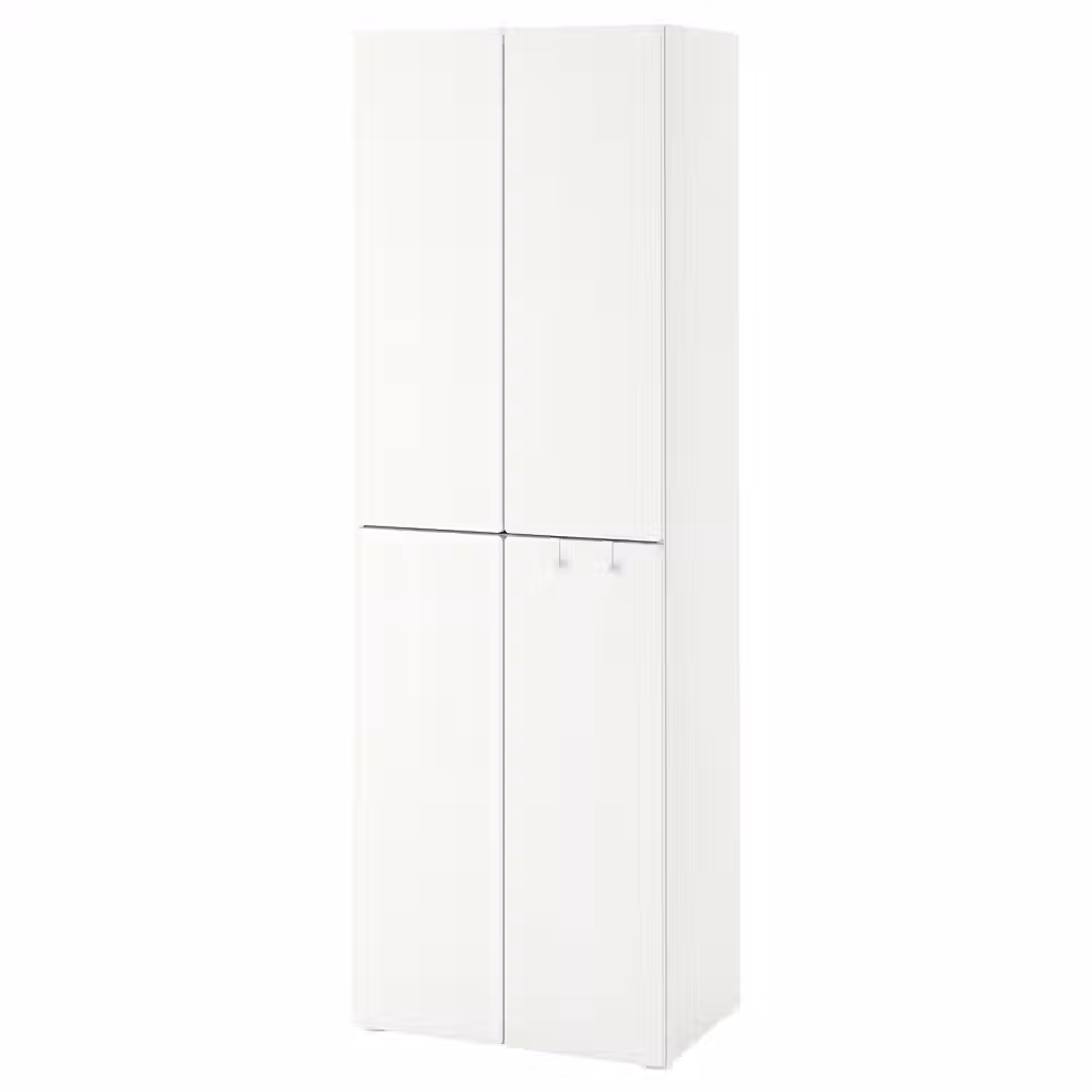 SMÅSTAD / PLATSA Гардероб - белый белый/с 2 платяными штангами 60x42x181 см - фото 1