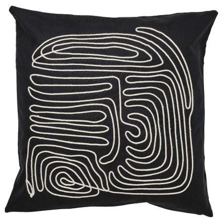 Чехол на подушку, 50x50 см, черный-белый IKEA BRUNBRÄKEN 205.542.40