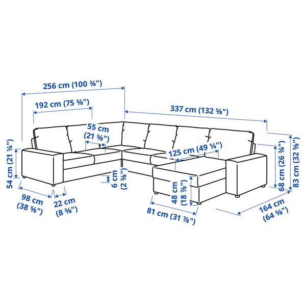 IKEA, дополнительный ракурс - схема-чертеж с размерами