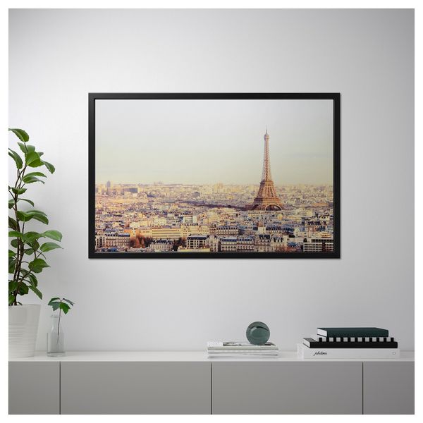 Картина с рамой БЬЁРКСТА, Символ Франции, черный (78x118 см) - схема-чертеж с размерами