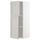 Навесной шкаф с полками, 2 дверцы, белый, Lerhyttan светло-серый, 40x100 см IKEA METOD МЕТОД 794.555.30