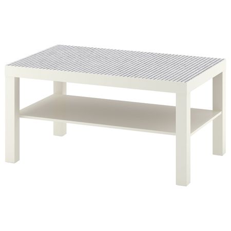 Журнальный стол, белый, клетчатый орнамент 90x55 см IKEA ЛАКК 304.271.19