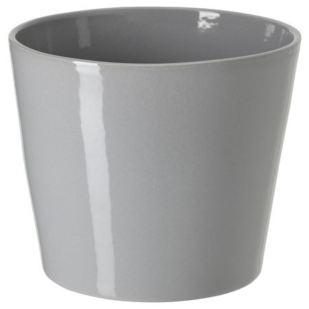 Кашпо, для дома, улицы серый 15 см IKEA SKOGSVINBÄR СКОГСВИНБЭР 605.084.49