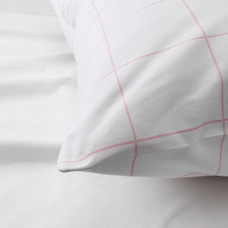 Пододеяльник и 1 наволочка, розовый/графический орнамент 150x200/50x70 см IKEA MÖJLIGHET МЁЙЛИГХЕТ 304.212.78