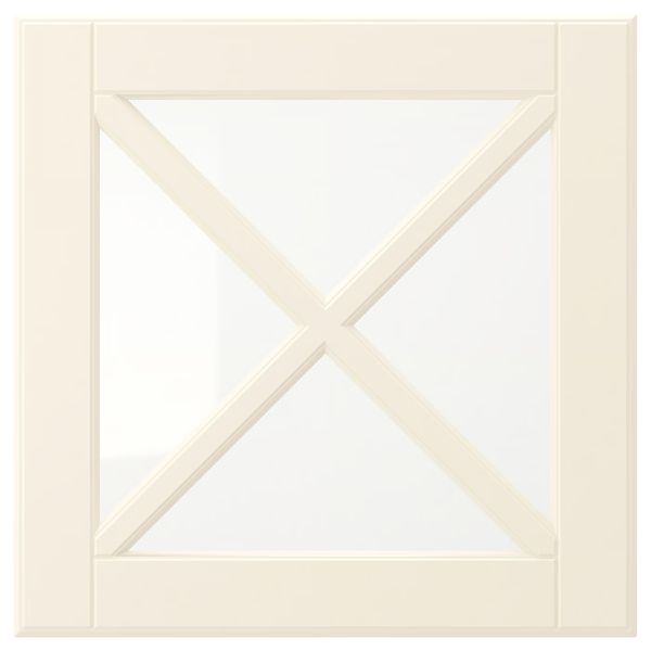 BODBYN Стеклянная дверца с переплетом - белый с оттенком 40x40 см - фото 1