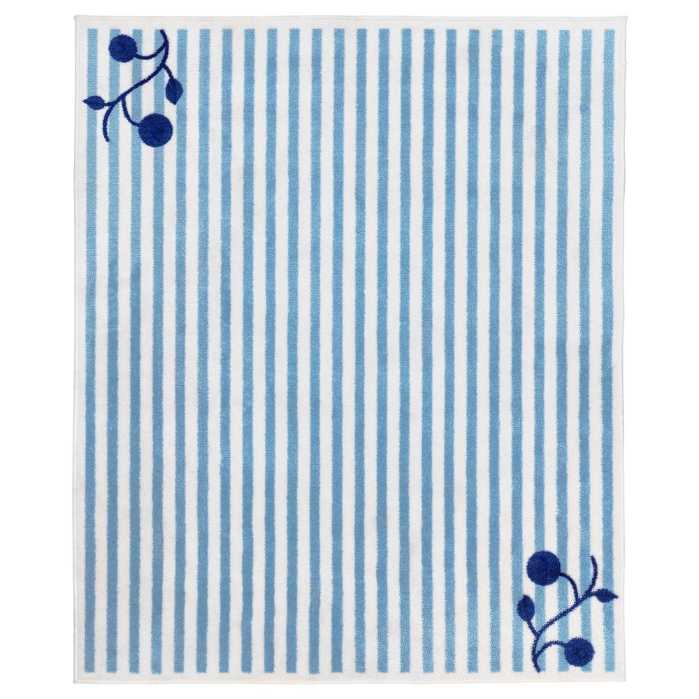 Ковер, в полоску синий-белый 133x160 см IKEA GULSPARV ГУЛСПАРВ 104.271.01 - фото 1