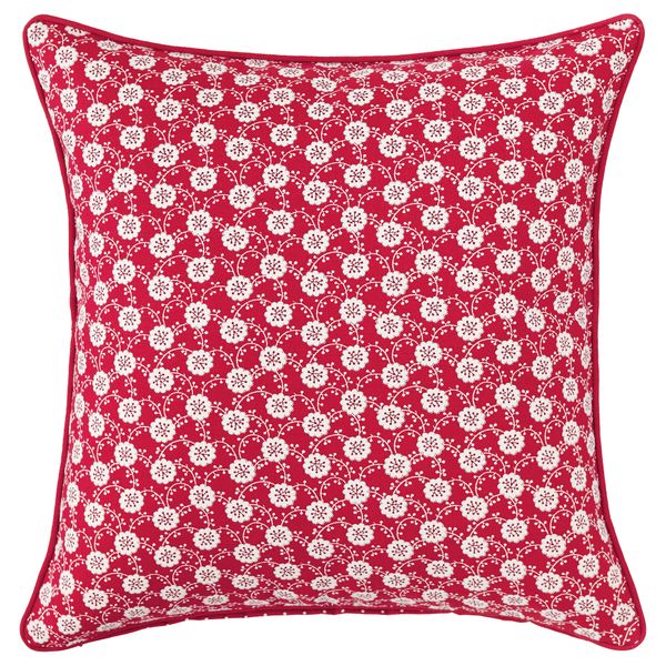 Чехол на подушку ЛЕВКОЙ, красный/белый (50x50 см) - фото 1