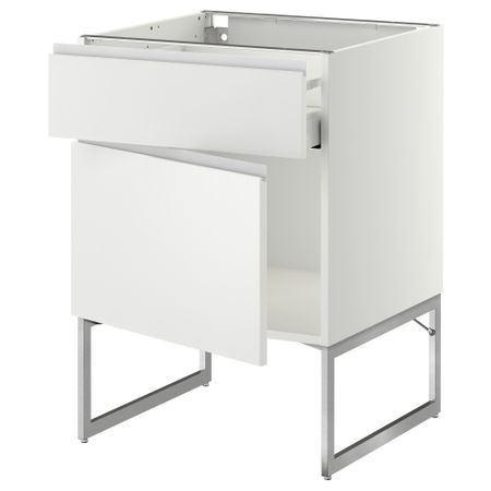 Напольный шкаф с ящиком, дверью МЕТОД / МАКСИМЕРА, белый, Нодста белый