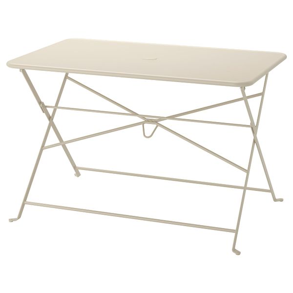 Садовый стол, складной бежевый 115x74 см IKEA САЛЬТХОЛЬМЕН 003.921.21 - фото 1