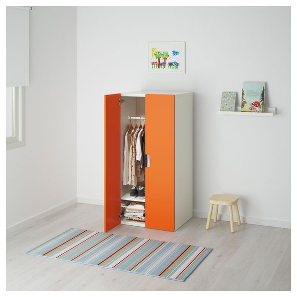 Комбинация для хранения с дверцами СТУВА, белый, оранжевый (60x50x128 см) - фото 2