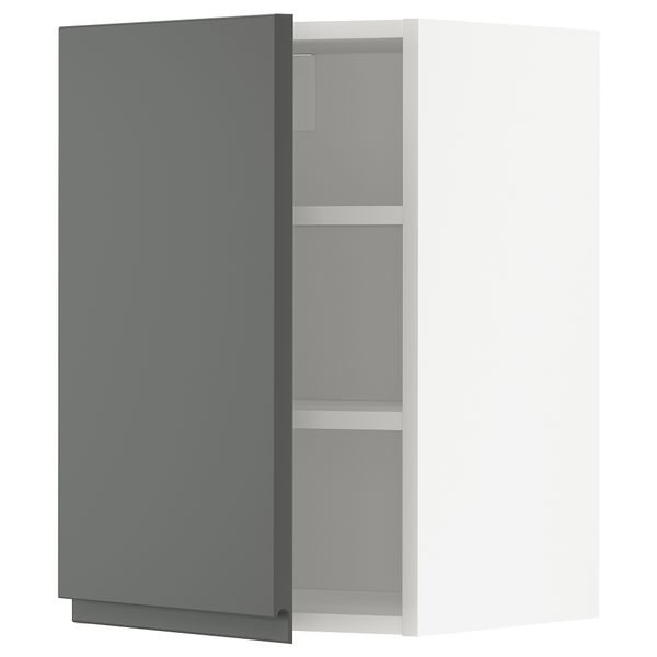 Навесной шкаф с полками, белый, Voxtorp темно-серый, 40x60 см IKEA METOD МЕТОД 894.566.66 - фото 2