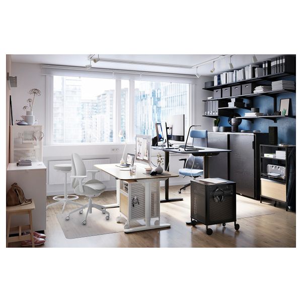 Шкаф с раздвижными дверцами, ясеневый шпон, черная морилка 160x120 см IKEA GALANT ГАЛАНТ 803.651.47 - фото 9