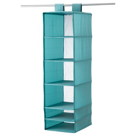 Модуль для хранения с 6 отделениями СКУББ, голубой (35x45x125 см)