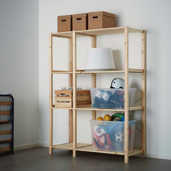 2 секции/полки, сосна 134x50x179 см IKEA IVAR ИВАР 092.483.27 - фото 1