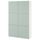 Комбинация для хранения с дверцами, белый/Хёртвикен бледный серо-зеленый 120x42x193 см IKEA BESTÅ БЕСТО 894.357.92