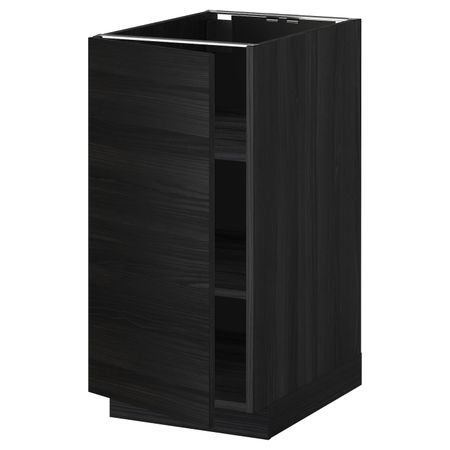 Напольный шкаф с полками, черный, Тингсрид черный 40x60 см IKEA МЕТОД 192.317.22