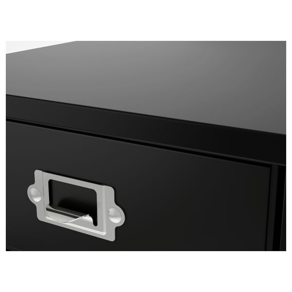 Тумба с ящиками КЛИМПЕН, черный (33x70 см) - схема-чертеж с размерами