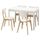 Стол и 4 стула, белый/белый береза 80/120 см IKEA EKEDALEN ЭКЕДАЛЕН / NORDMYRA НОРДМИРА 694.829.73