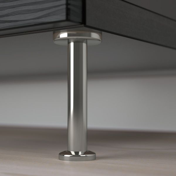 Комбинация для хранения с дверцами, черно-коричневый, лаксвик/сталларп черный 120x40x74 см IKEA БЕСТО 192.670.23 - схема-чертеж с размерами